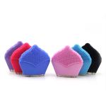 Battery Rechargeable Silicone Electric Facial Cleanser , Sonic Face Massager