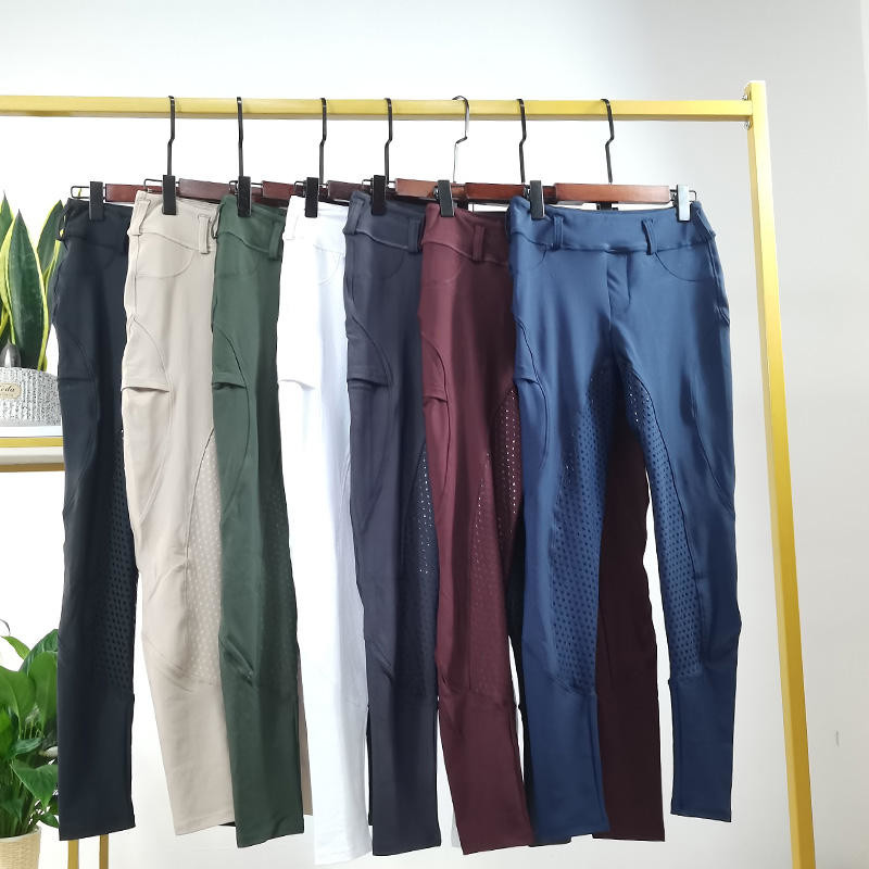 Navy Blue Horse Riding Pants 9 Colors High Stretchy Full Seat Silicone Breeches