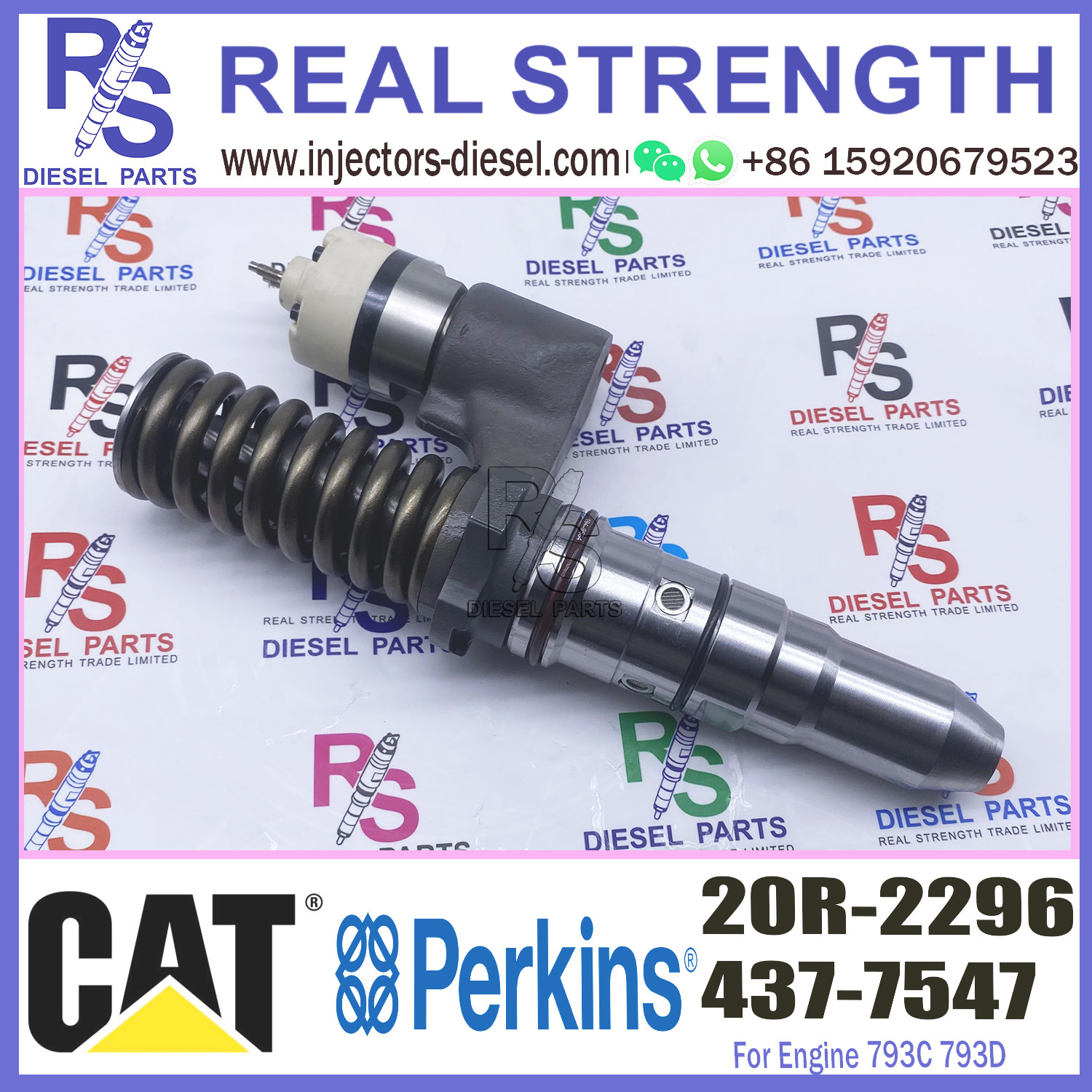 Construction Machinery Parts 20R-2296 Cat Reman Fuel Injector For CAT
