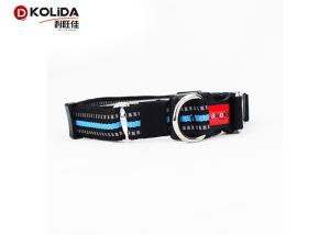 Quality Purple / Pink Nylon Dog Collars , Adjustable Puppy Collar With Metal Side Release Buckle wholesale