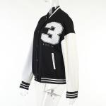 Women 'S Loose Drop Shoulder Baseball Jacket 90% Cotton 10% Polyester Garment