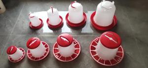 Quality Plastic Broiler Chicken Feeder Chicken Feeding Line Parts White Red wholesale