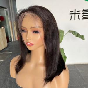 Quality Short Transparent Glueless Full HD Lace Bob Wig 13x4 Frontal Human Hair wholesale
