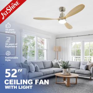 Quality Decorative Modern RoHS Remote LED Ceiling Fan 52 Inch With Light Mulit Colors wholesale