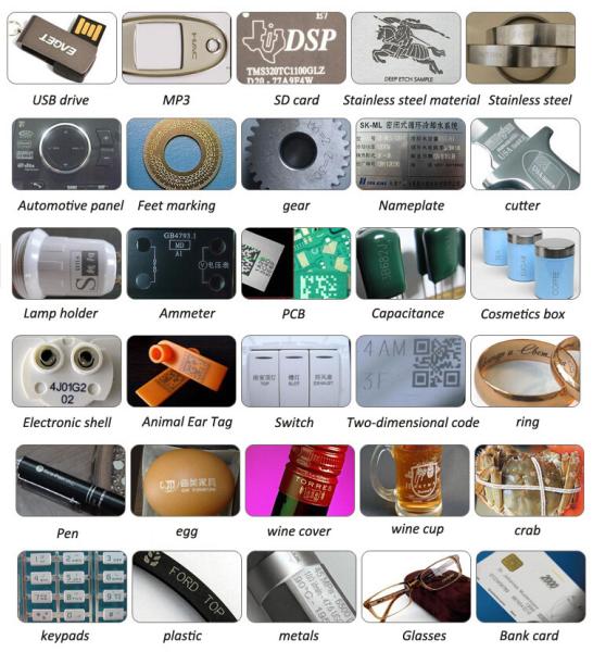 Desktop 20W Fiber Laser Marking Machine / Portable Mini Fiber Laser Marking 20W
