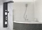 Dual Handle Control Bath Shower Panels Black Painting Appearance ROVATE