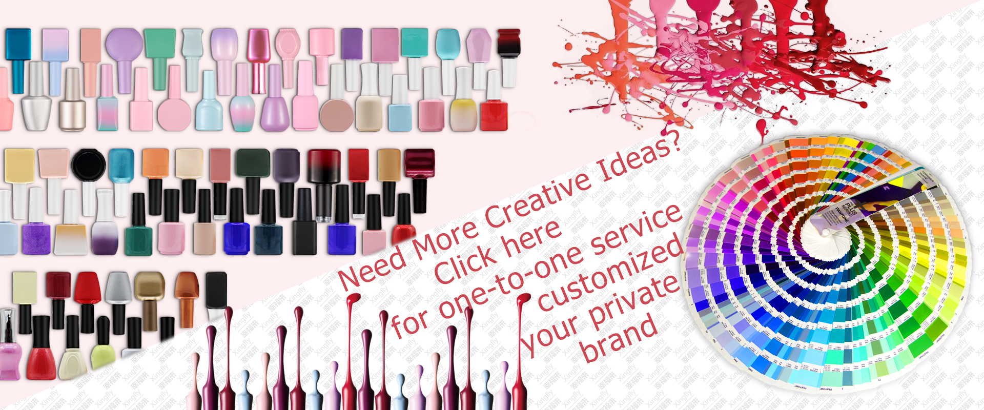 Customizable UV Nail Polish Brush On Gel Polish Nylon Material