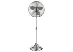 18" Metal Blade Oscillating Fan Air Circulation Brushed Stainless Steel / Retro