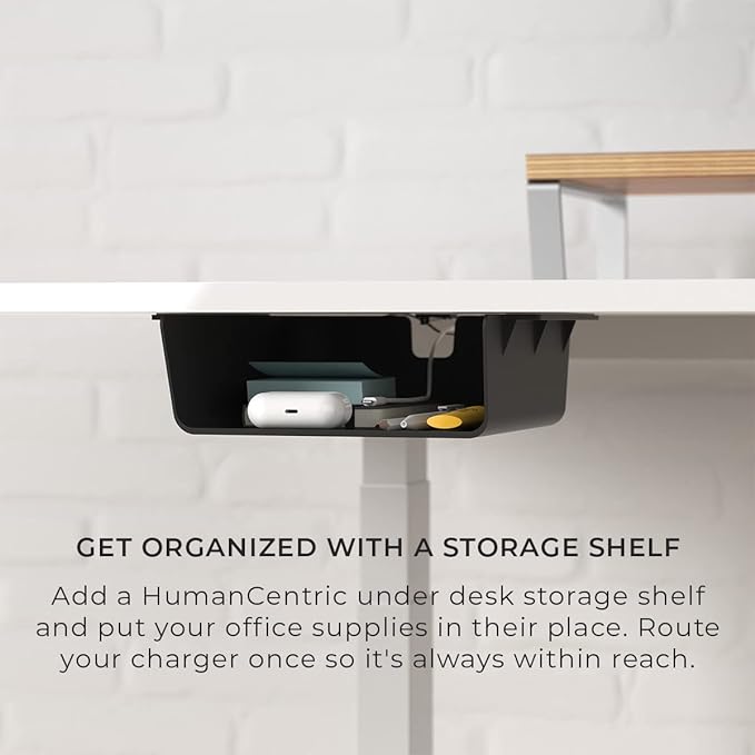 Stocked Under Desk Drawer Storage for Black Gaming Desk Sit Stand Desk Workstations