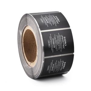 Quality Custom Self Adhesive Wine Bottle Label Gold Foil Bottle Sticker wholesale