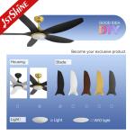 Luxury Villa Black Gold Ceiling Fan With LED light 230v 6 Speed