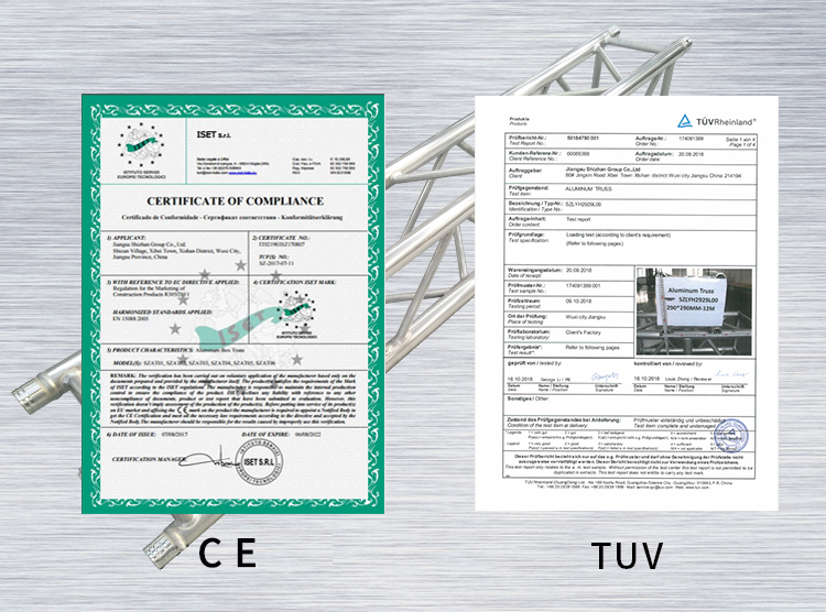 4m Length Aluminum Truss Stage Light Frame / Dj Light Stand Truss TUV Certified