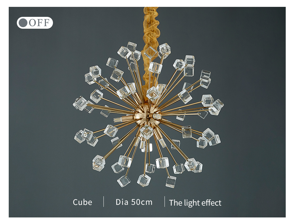Modern Crystal Chandelier Lighting For Living Room Bedroom Restaurant Dandelion Chandelier(WH-CY-207)