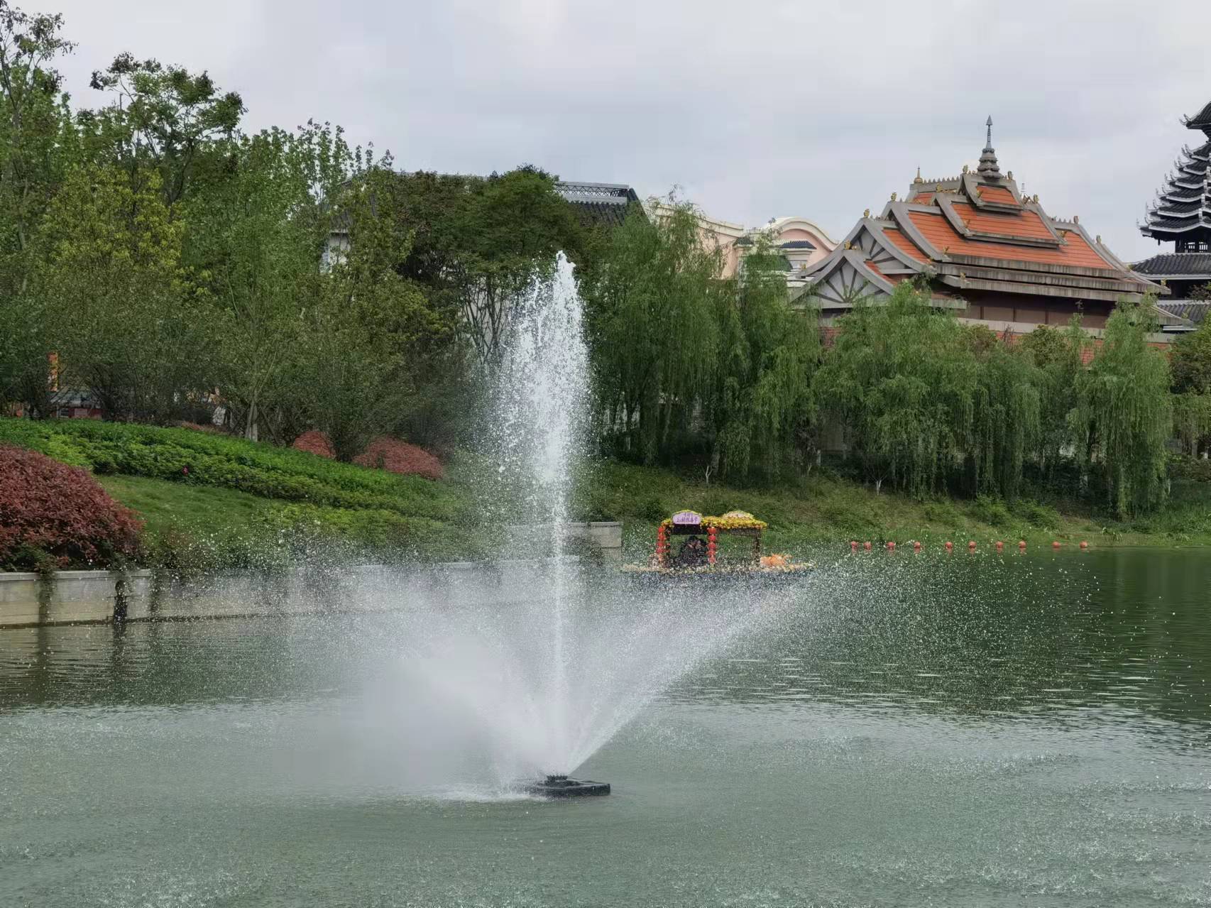 Park Moving Floating Portable Fountain Multicolored Stainless