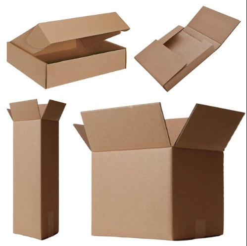 corrugated brown cardboard shipping box