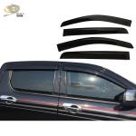 Black Car Window Deflectors , 3m Tape Smoke Rain Guard For Mazda Bt-50