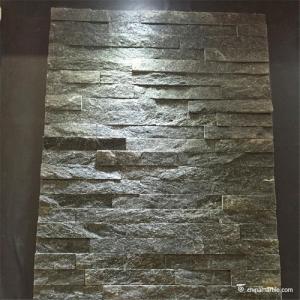 Quality Natural Stone Black Quartzite Ledgestone Mini Panel With Contemporary Looking wholesale