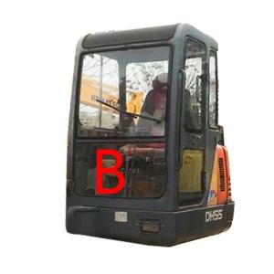 Quality DAEWOO DH55 Excavator Windshield Front Glass Tempered wholesale