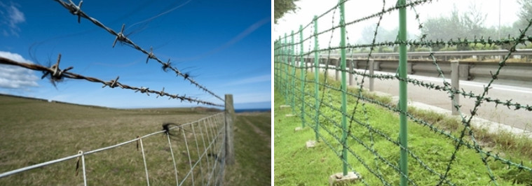 2.0 Mm Steel Barbed Wire Double Twist Protective Electro Fully Galvanized