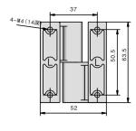 180 Degree Stainless Steel Cabinet Lock Chrome Surface Hinge