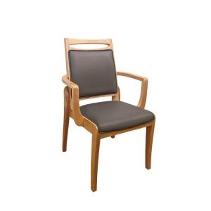 Quality Modern Hotel Solid Wood Restaurant Chairs Stainless Steel Wood Cafe Chairs wholesale