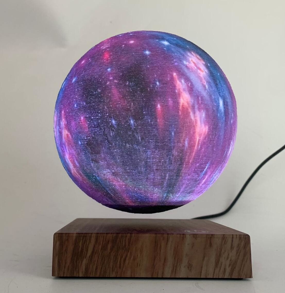 christmas gift promotion magnetic levitation platform starry moon lamp , floating colorful moon light 6inch
