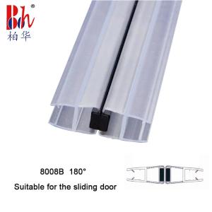 Quality 10mm 180° PVC Magnetic Shower Door Strip With Aging Resistance wholesale