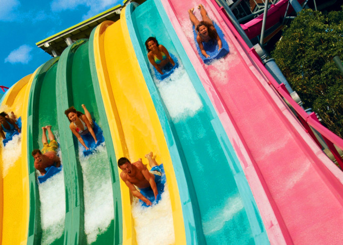 Magic Flying Water Play Slide Big Rainbow Water Slide Applied Hotels Water Parks