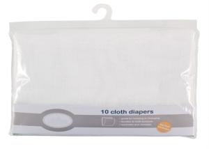 Quality Birdseye Flatfold Baby Cloth Diapers For Toddlers White 10 Pack 100% Cotton wholesale