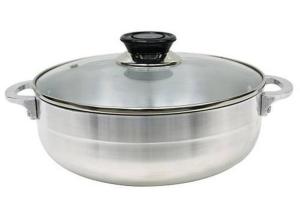 Quality Aluminium Caldero Pot with Glass Cover and bakelite knob. wholesale