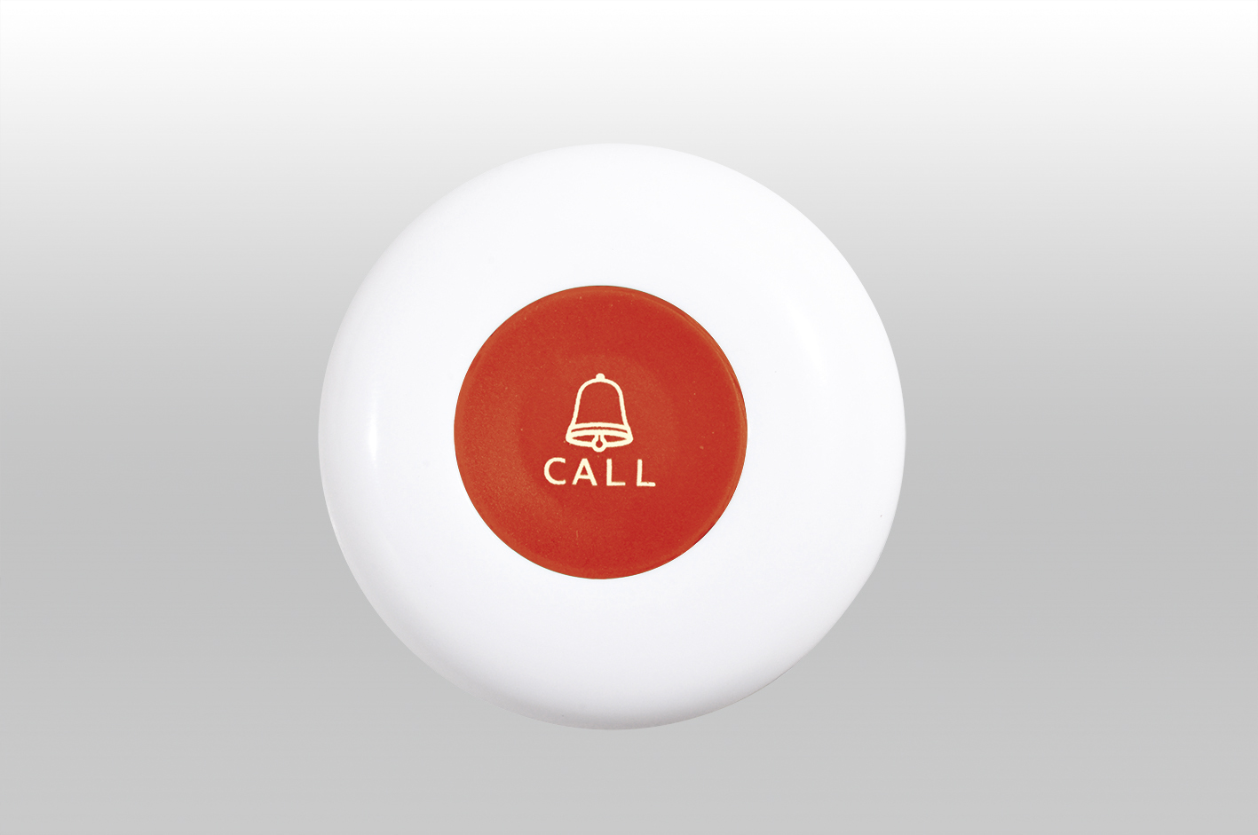 Cheap and discount wireless 433.92Mhz white round single key restaurant service table waiter caller