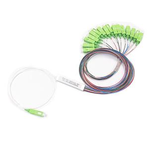 Quality 0.9mm Colorful Fiber Optic Beam Splitter , SC / APC 1x16 Plc Splitter wholesale