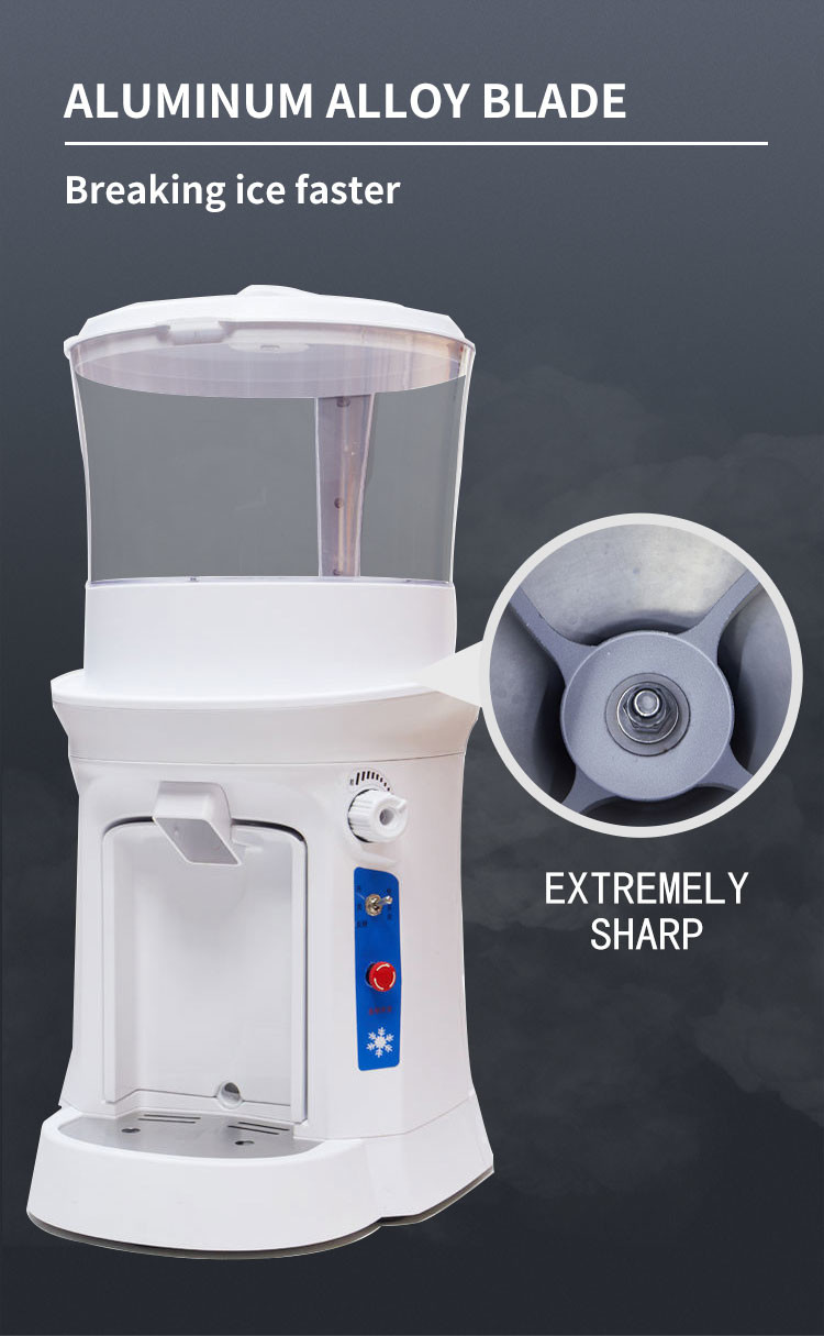 Adjustable Desktop Commercial Ice Shaver Snow Cone Machine 320rpm Ice Crusher Electric Machine
