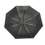 Light Blue White Strips Auto Open Close Umbrella UV Pretection With Fiberglass