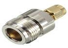 Brass RF Antenna Connector Straight F Male To SMA Female Adapter