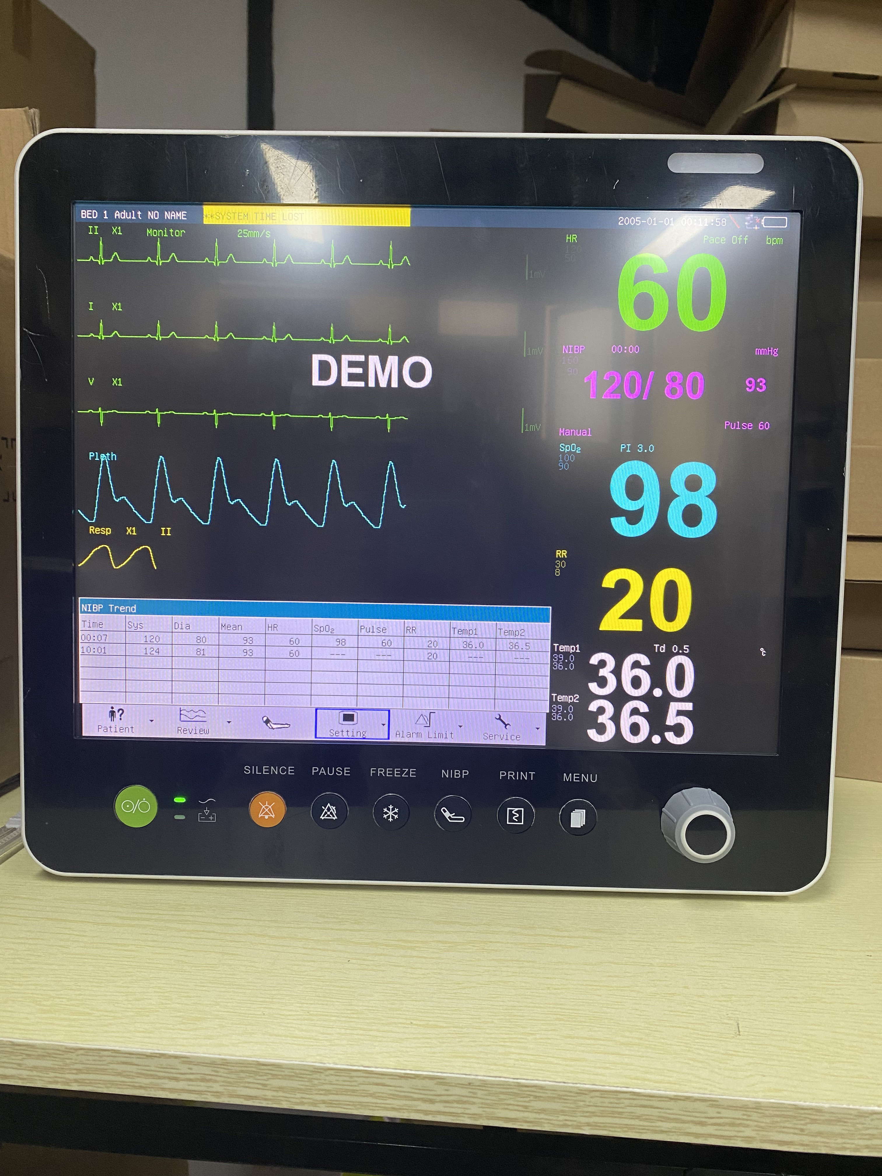 Animal Vet Medical Anaesthesia Temp Vital Signs Monitor Multiparameter Portable