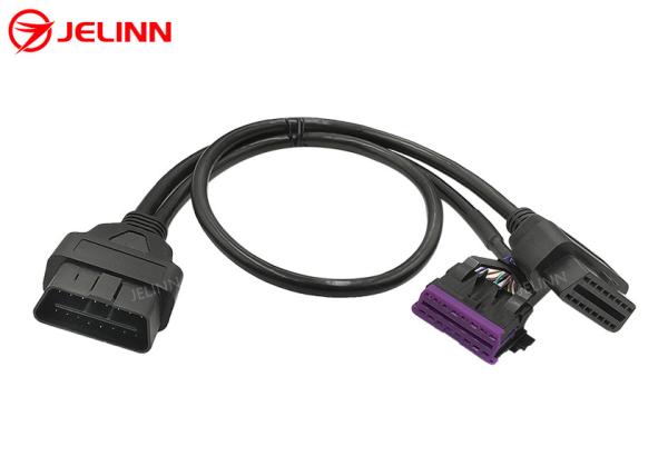Overmolded OBD2 Y Cable J1962 OBDII OBD2 Male To OBD2 Female Volkswagen OBD2
