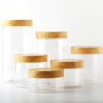 Wood Lid Tight Seal Mason Jar , Dried Fruit / Nut Grains Food Storage Cans