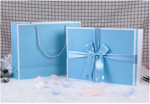 Quality 300gsm Ribbon UV Coating CMYK Recycled Paper Gift Boxes wholesale