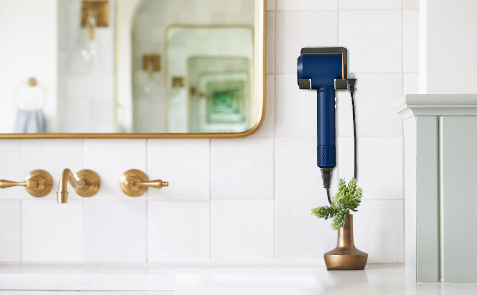 Installation Type Wall Mounted Hair Dryer Holder for Dyson Hair Dryer Flexible Design