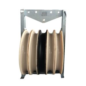 China 660MM Rubber Roller Five Wheels Conductor Stringing Blocks on sale