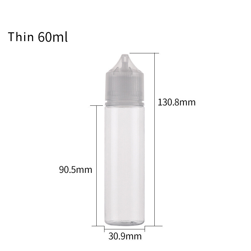 Dropper bottle (Transparent Blue) REUSABLE, Child Resistant Cap, Easy Drip Tip Applicator Dropper Bottles with Squeeze D
