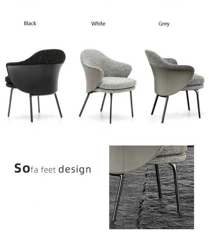 Dining Room Upholstered 810mm Solid Wood Chairs With Armrest