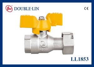 Quality Female X Female Long Threads 72.5 PSI Brass Ball Valve T Handle wholesale