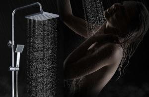 Quality Square Plastic Hand Chrome Shower Faucet Set , Brass ABS Bathtub Faucet Set wholesale