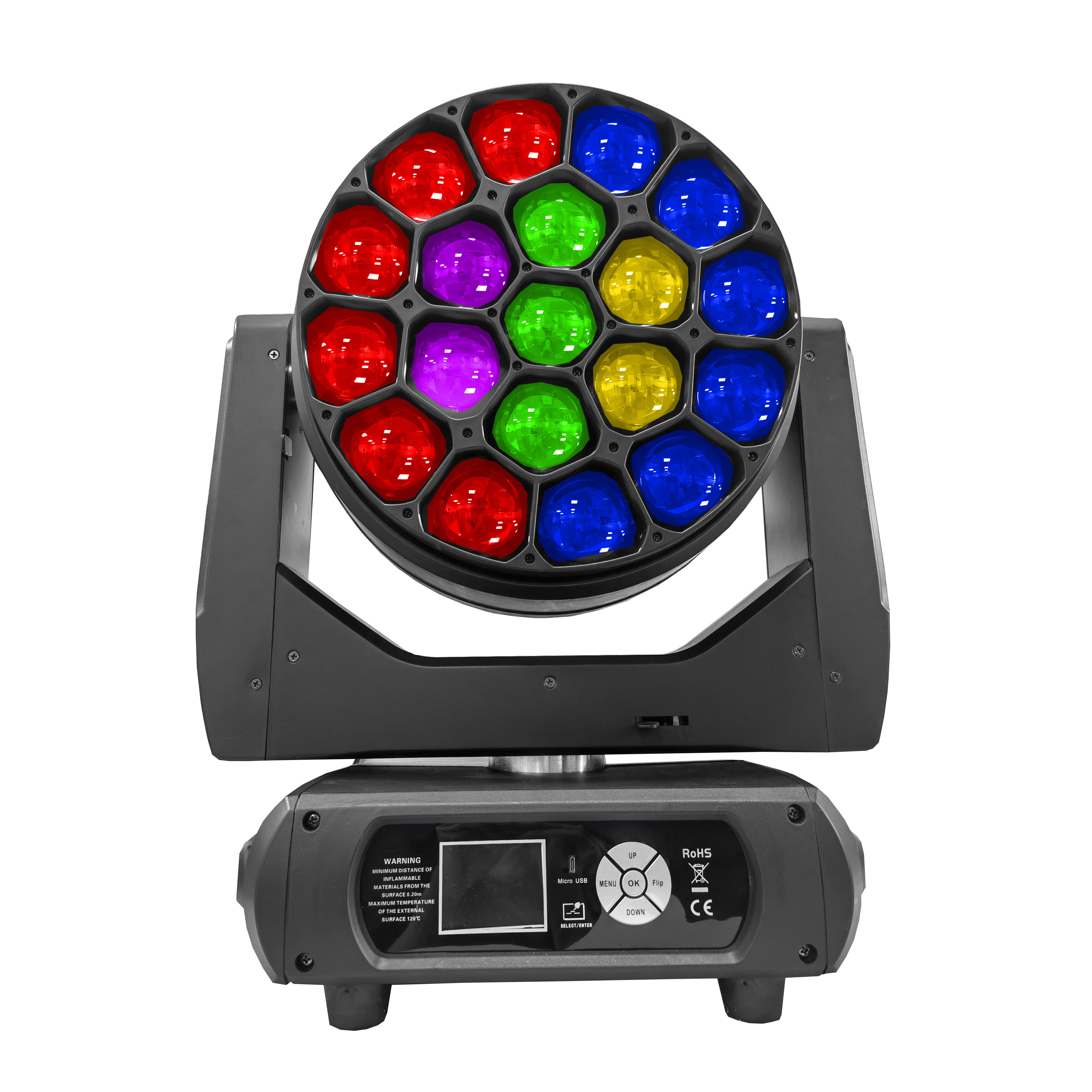 ATG Pixel Control Lens Rotation Dmx512 Control 19pcs*40w 4in1 Bee Eye 40w Event Light