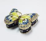 Colorful Butterfly Metal Alloy Jewelry Box Butterfly Trinket Box