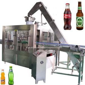 Quality SUS304 Carbonated Glass Bottle Filling Line With Touch Screen wholesale