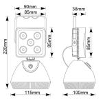 15W Rechargeable Magnetic LED Work Light
