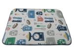 Household Sink Washable Printing Dish Drying Mat 38x50cm Microfiber
